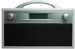 ELTA DAB+ Radio MP3 Wecker LCD-Display Holzgeh&auml;use Silber/ Grau