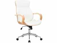CLP Bürostuhl Melilla Kunstleder I Ergonomischer Stuhl I Komfortables Sitzen I 360