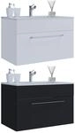 VCM 2-tlg. Waschplatz Waschtisch Waschbecken Unterschrank Breite 60 cm Badm&ouml;bel