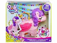 Mattel GVL88 - Polly Pocket - Einhorn-Party Puppe mit Zubehör, Spielset