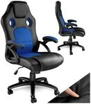 tectake&reg; B&uuml;rostuhl, ergonomische Form, Kunstlederbezug mit Mesh-Gewebe,