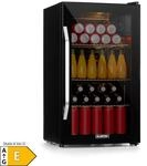 Beersafe XXL Onyx K&uuml;hlschrank 80 Liter 3 B&ouml;den Panoramaglast&uuml;r