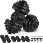 Artsport 2er Hantelset 30kg - Kurzhantel Set mit 2 Kurzhanteln, 16 Gewichte &ndash;