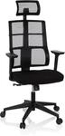 hjh OFFICE Profi B&uuml;rostuhl SPINIO PRO Stoff / Netzstoff mit Armlehnen