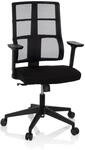 hjh OFFICE Profi B&uuml;rostuhl SPINIO Stoff / Netzstoff mit Armlehnen