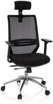 hjh OFFICE Profi B&uuml;rostuhl PROFONDO PRO Stoff / Netzstoff mit Armlehnen