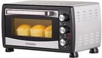Steinborg Minibackofen Pizzaofen 20L mit Umluft 1380W silber/schwarz