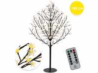KESSER® Kirschblütenbaum mit Fernbedienung Lichterbaum Indoor Outdoor Metallfuß