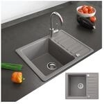 Bergstr&ouml;m Granit Sp&uuml;le K&uuml;chensp&uuml;le Einbausp&uuml;le Sp&uuml;lbecken 575x460mm Beton