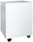riess-ambiente Rollcontainer BIG DEAL - 45cm wei&szlig; Hochglanz 3 Schubladen modern