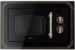 Victoria 20 Einbau-Mikrowelle, 20 l, 800 W, Grill: 1000 W, schwarz Schwarz