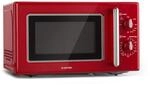 Caroline Mikrowellen-Grill 20 Ltr 700 W / 1000 W &Oslash; 25,5cm Retro Rot