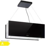 Kronleuchter XL Inselabzugshaube 90cm Umluft 590m&sup3;/h LED Touch schwarz Schwarz