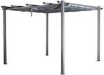 Pavillon Gartenpavillon 3x4m Luxor anthrazit aus Aluminium UV-Schutz wasserabweisende