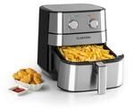 AeroVital Hei&szlig;luftfritteuse 1700W 5,4 Liter Timer Edelstahl silber
