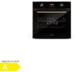 Elizabeth Einbaubackofen Retro 2200 Watt 49l Messingoptik Display