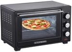 Steinborg Minibackofen Pizzaofen 25L mit Umluft 1600W schwarz