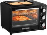 Steinborg 3in1 Minibackofen 20L mit Grillplatte Umluft 1300W schwarz