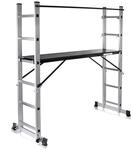 MAXCRAFT Mobile Aluminium Arbeitsb&uuml;hne / Multifunktionsger&uuml;st mit Rollen