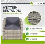 Juskys Polyrattan Lounge Punta Cana L grau-meliert, 4-5 Personen &ndash; Sessel, Sofa,