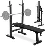 tectake&reg; Hantelbank, klappbar, gepolstert mit Kunstlederbezug, rutschfest, 118 x 55