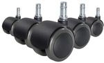 hjh OFFICE Stuhlrollen 5x ROLO FIX 10mm/50mm Metall, Kunststoff