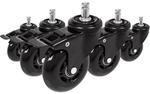 hjh OFFICE Stuhlrollen 5x ROLO SKATE S 11mm/75mm 100 % Polyurethan
