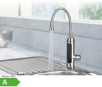 MAXXMEE Warm- & Kaltwasserarmatur Edelstahl 3600W chrom/schwarz inkl. 2...