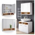 Vicco Spiegelschrank Badschrank Badspiegel 80cm Badm&ouml;bel Beatrice 3-t&uuml;rig Ablage