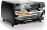 Steinborg Minibackofen 10L Pizzaofen 60 min. Timer 1000W schwarz
