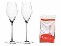 Spiegelau Champagnergläser + Poliertuch Definition 250 ml 3er Set