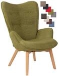 CLP Lounger Durham Mit Stoffbezug I Ohrensessel Mit Buchenholz Gestell I...