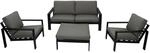 HOME DELUXE Gartenlounge Aluminium RIO L - Anthrazit