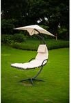 HOME DELUXE Schwebeliege mit Sonnendach SAN REMO - Anthrazit/Beige