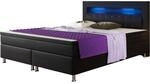 Inter Trading Boxspringbett Monaco 180x200 cm schwarz