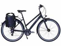 HAWK Trekking Premium Fahrrad inkl. Tasche – Black Damen 28 Zoll – Rahmenhöhe 44
