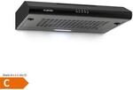 Capannina Unterbau-Abzugshaube 60cm 199m&sup3;/h LED Edelstahl schwarz