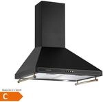 Victoria Dunstabzugshaube 60cm Retro-Design 630m&sup3;/h 2 LED-Lampen Schwarz