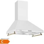 Victoria Dunstabzugshaube 60cm Retro-Design 630m&sup3;/h 2 LED-Lampen Wei&szlig;