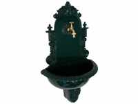 DEGAMO Wandbrunnen TIROL aus Aluguss mit Wasserhahn, dunkelgrün