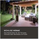 Goldflame Deluxe Terrassenheizstrahler 36.000BTU/11kW mobil Edelstahl Bronze