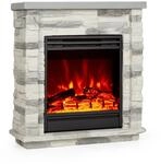 Lienz Elektrischer Kamin 1800W Steindekor Polystone Fernbedienung...