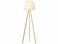BRILLIANT Lampe, Inna Standleuchte, dreibeinig holz hell/weiß, Bambus/Kunststoff, 1x