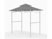 Grasekamp Ersatzdach für BBQ Grill Pavillon 1,5x2,4m Grau Unterstand...