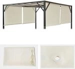 Ersatzbezug f&uuml;r Dach Pergola Pavillon Beja 3x4m ~ creme