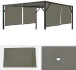 Ersatzbezug f&uuml;r Dach Pergola Pavillon Beja 3x4m ~ taupe