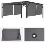 Ersatzbezug f&uuml;r Dach Pergola Pavillon Beja 4x4m ~ grau