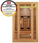 Artsauna Infrarotkabine Nyborg S120V Vollspektrumstrahler & Ambiente LED Beleuchtung