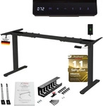 ALBATROS Schreibtisch-Gestell Lift S5B + Kabelkanal, Schwarz, 2X Motoren, elektrisch