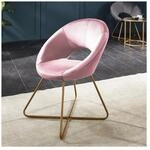 HOME DELUXE Samtstuhl SELESA - Rosa